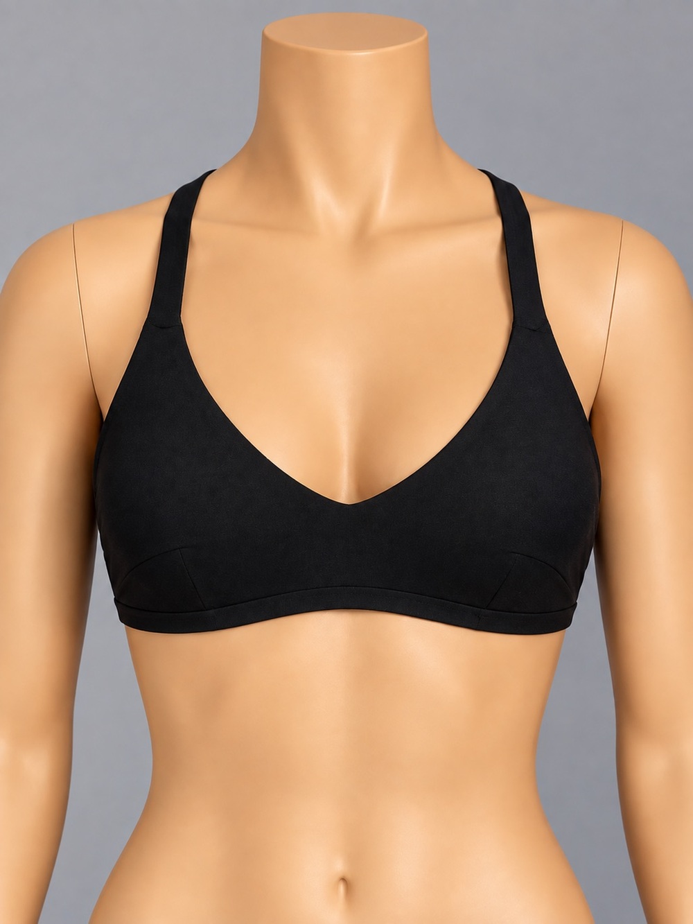 lululemon Shanti Surf Sports Top Size 6 Black Swim W2658S